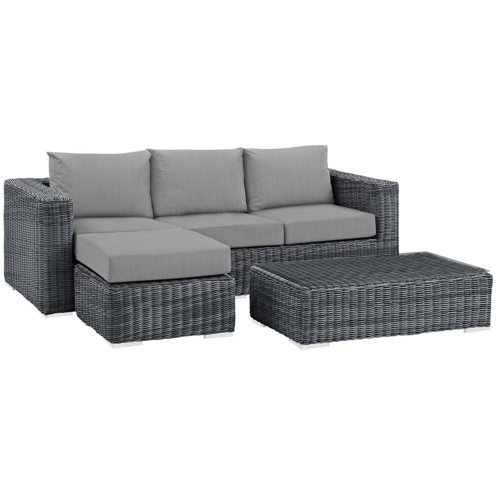 Modway Summon 3 Piece Outdoor Patio Sunbrella Sectional Set - EEI-1903 - EEI-1903 | Outdoor Sofas, Loveseats & Sectionals | Modishstore - 9