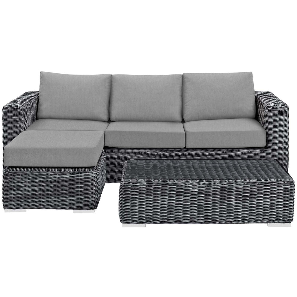 Modway Summon 3 Piece Outdoor Patio Sunbrella Sectional Set - EEI-1903 - EEI-1903 | Outdoor Sofas, Loveseats & Sectionals | Modishstore - 10