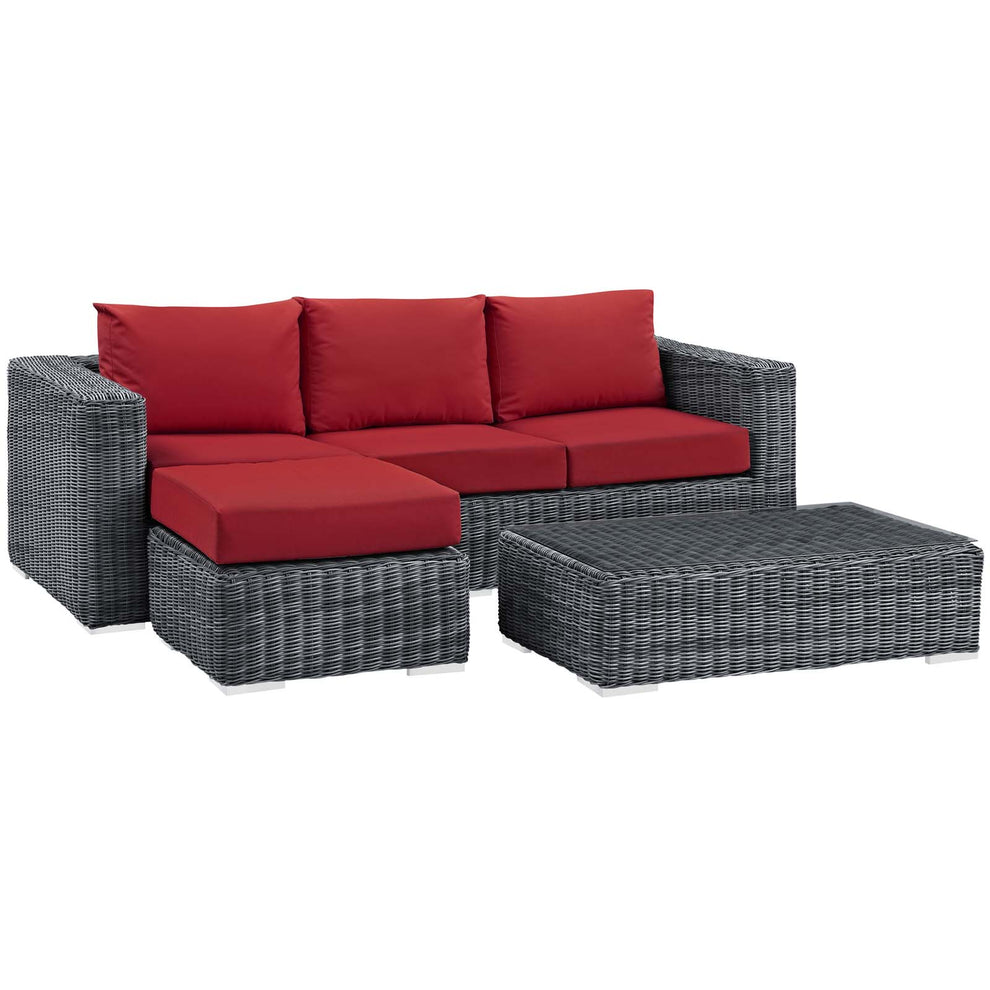 Modway Summon 3 Piece Outdoor Patio Sunbrella Sectional Set - EEI-1903 - EEI-1903 | Outdoor Sofas, Loveseats & Sectionals | Modishstore - 12