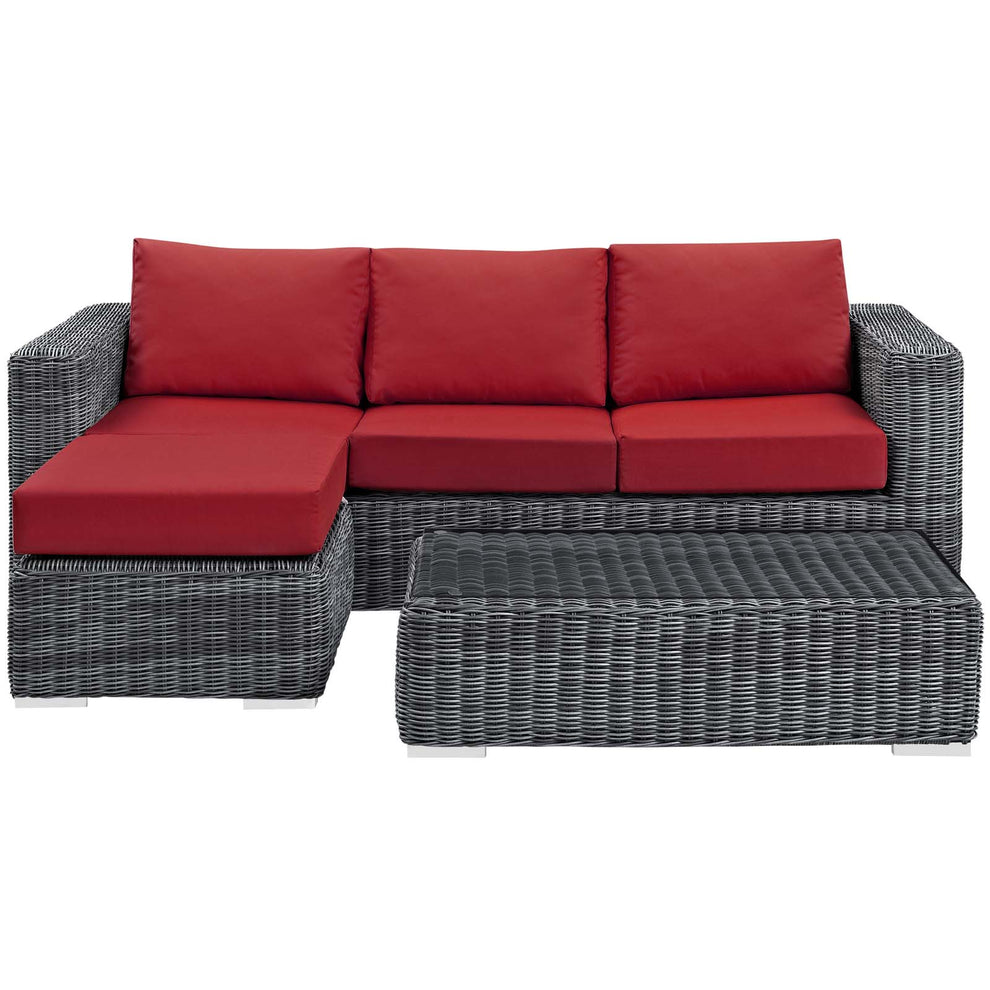 Modway Summon 3 Piece Outdoor Patio Sunbrella Sectional Set - EEI-1903 - EEI-1903 | Outdoor Sofas, Loveseats & Sectionals | Modishstore - 14