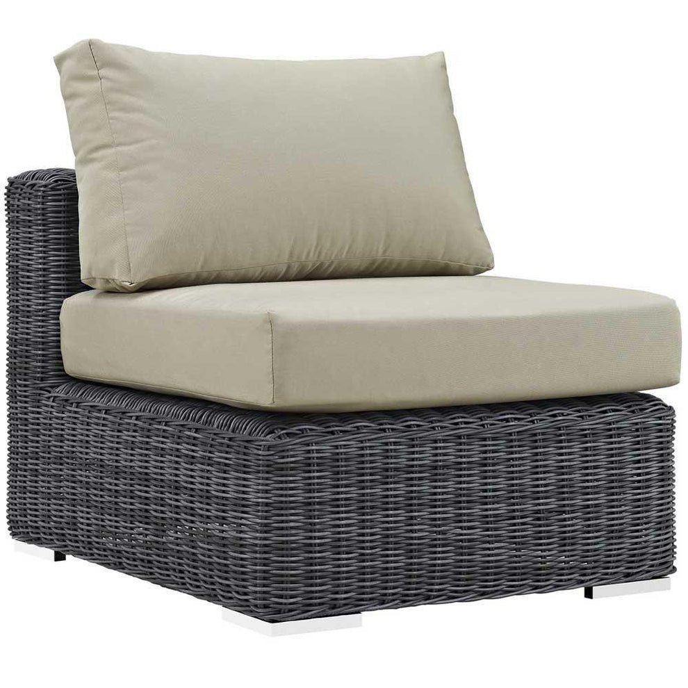Modway Summon 5 Piece Outdoor Patio Sunbrella Sectional Set - EEI-1904 - EEI-1904 | Outdoor Sofas, Loveseats & Sectionals | Modishstore - 3
