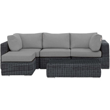 Modway Summon 5 Piece Outdoor Patio Sunbrella Sectional Set - EEI-1904 - EEI-1904 | Outdoor Sofas, Loveseats & Sectionals | Modishstore - 12