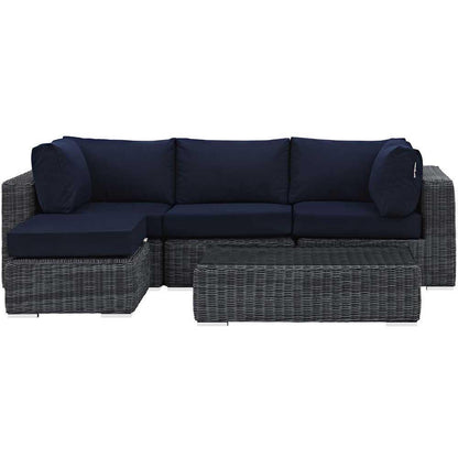 Modway Summon 5 Piece Outdoor Patio Sunbrella Sectional Set - EEI-1904 - EEI-1904 | Outdoor Sofas, Loveseats & Sectionals | Modishstore - 8