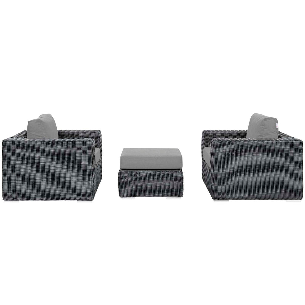 Modway Summon 3 Piece Outdoor Patio Sunbrella Sectional Set - EEI-1905 - EEI-1905 | Outdoor Sofas, Loveseats & Sectionals | Modishstore - 12