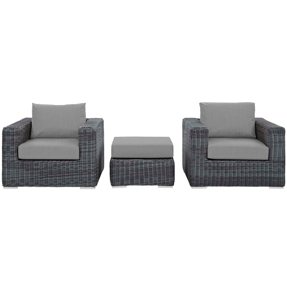 Modway Summon 3 Piece Outdoor Patio Sunbrella Sectional Set - EEI-1905 - EEI-1905 | Outdoor Sofas, Loveseats & Sectionals | Modishstore - 13