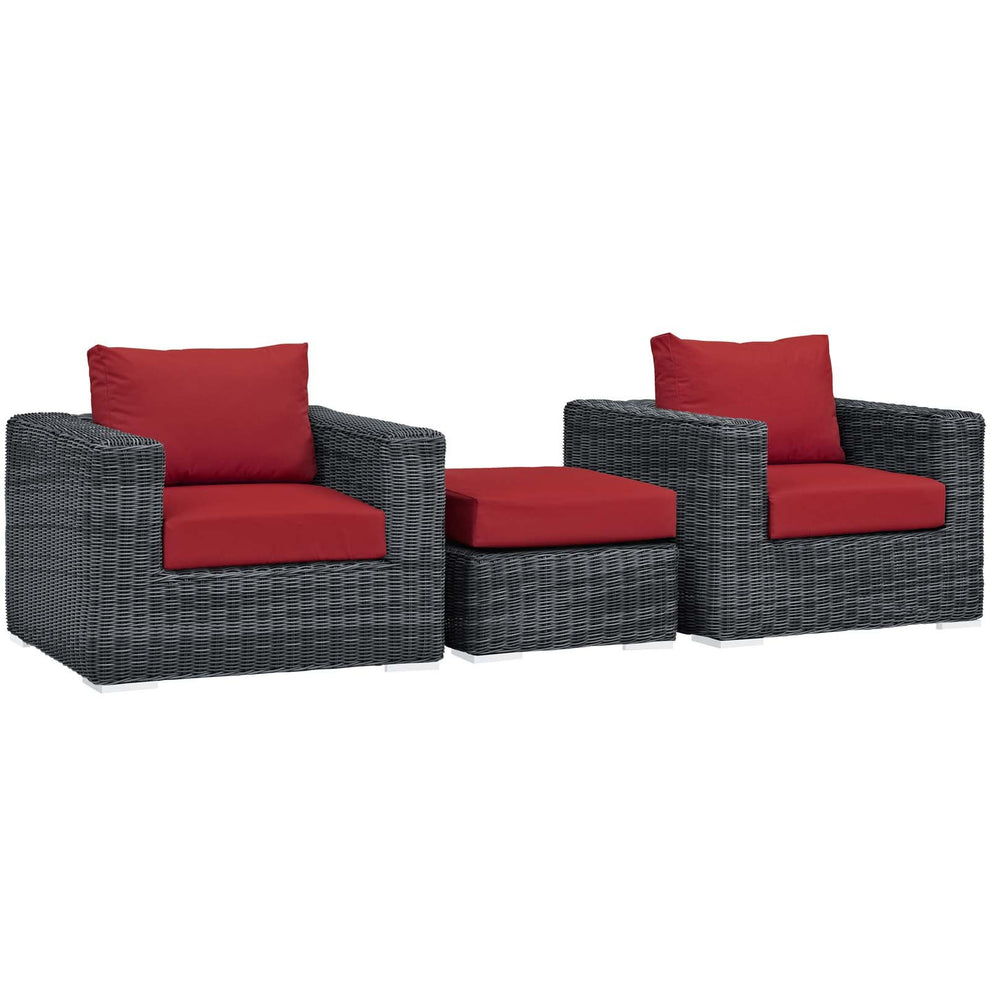 Modway Summon 3 Piece Outdoor Patio Sunbrella Sectional Set - EEI-1905 - EEI-1905 | Outdoor Sofas, Loveseats & Sectionals | Modishstore - 15