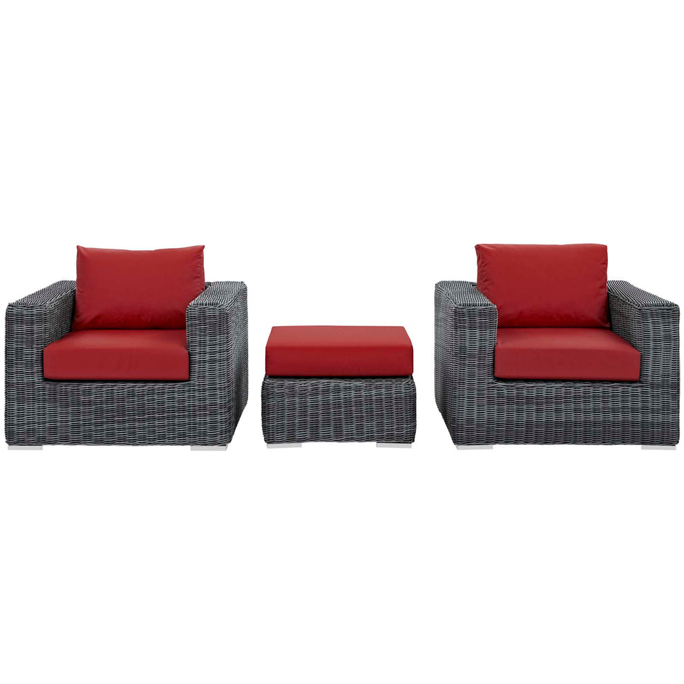 Modway Summon 3 Piece Outdoor Patio Sunbrella Sectional Set - EEI-1905 - EEI-1905 | Outdoor Sofas, Loveseats & Sectionals | Modishstore - 17