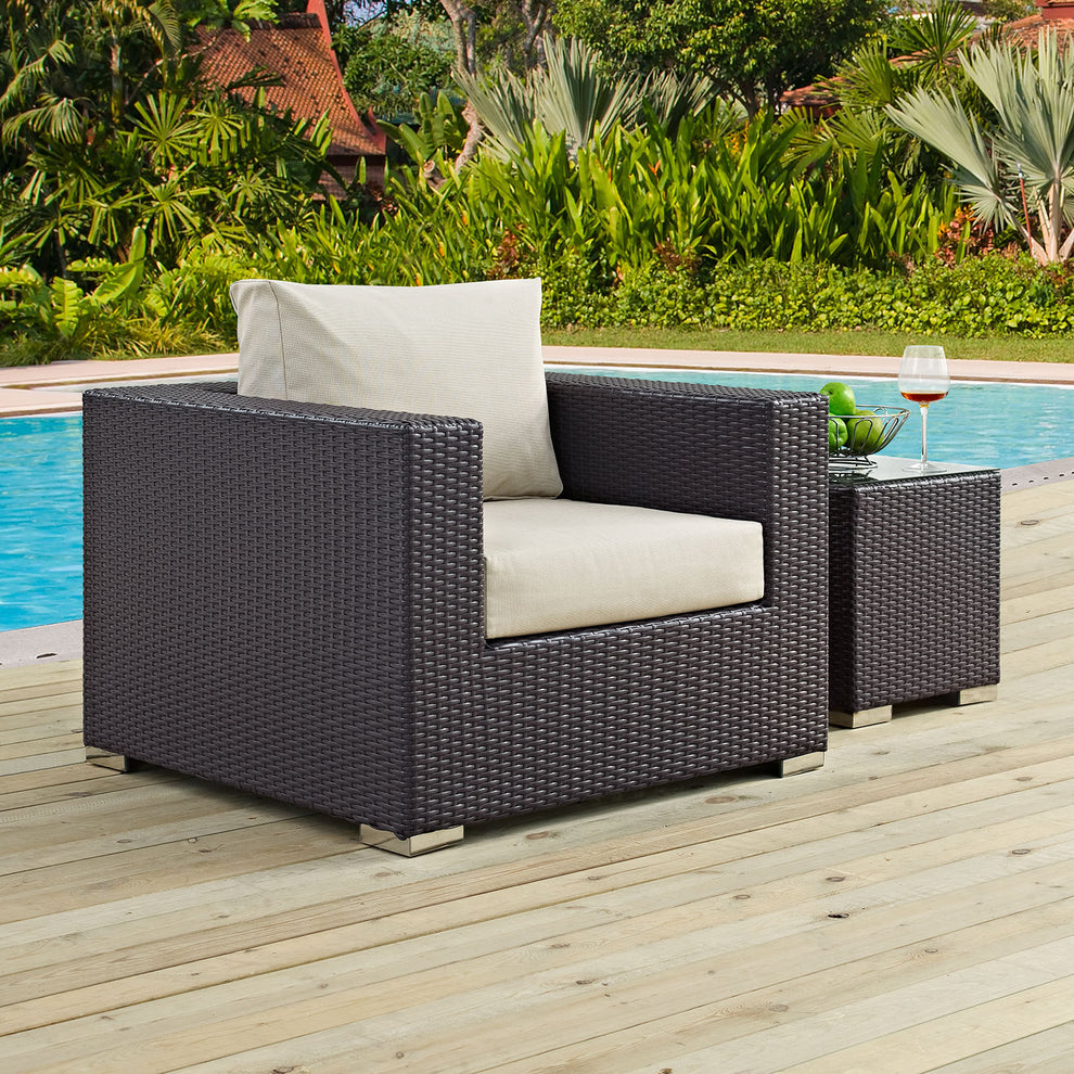Modway Convene Outdoor Patio Armchair - EEI-1906 | Outdoor Chairs | Modishstore - 1