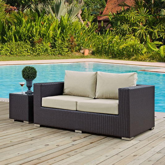 Modway Convene Outdoor Patio Loveseat - EEI-1907 | Outdoor Sofas, Loveseats & Sectionals | Modishstore - 1