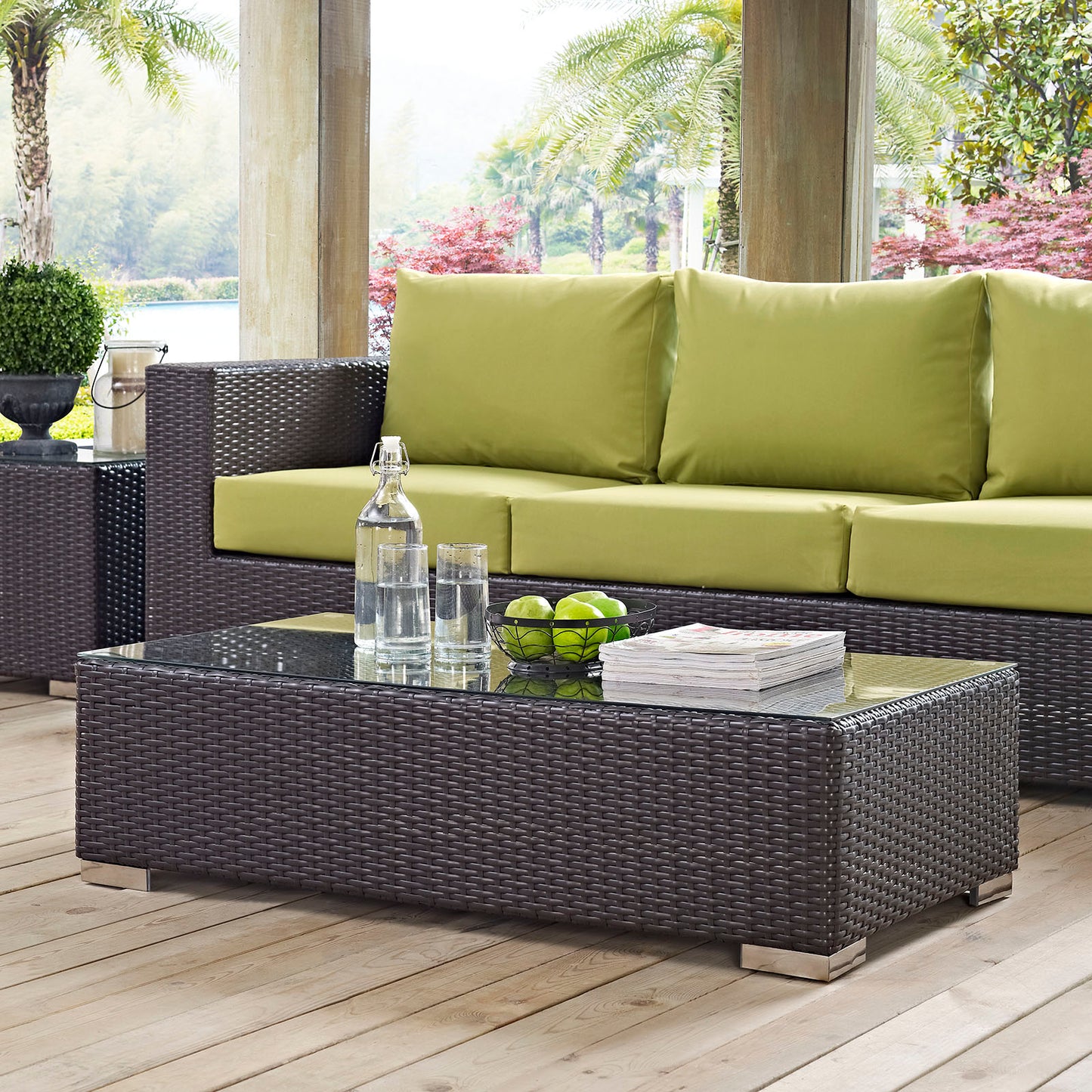 Modway Convene Outdoor Patio Coffee Table - EEI-1908 | Coffee Tables | Modishstore - 1