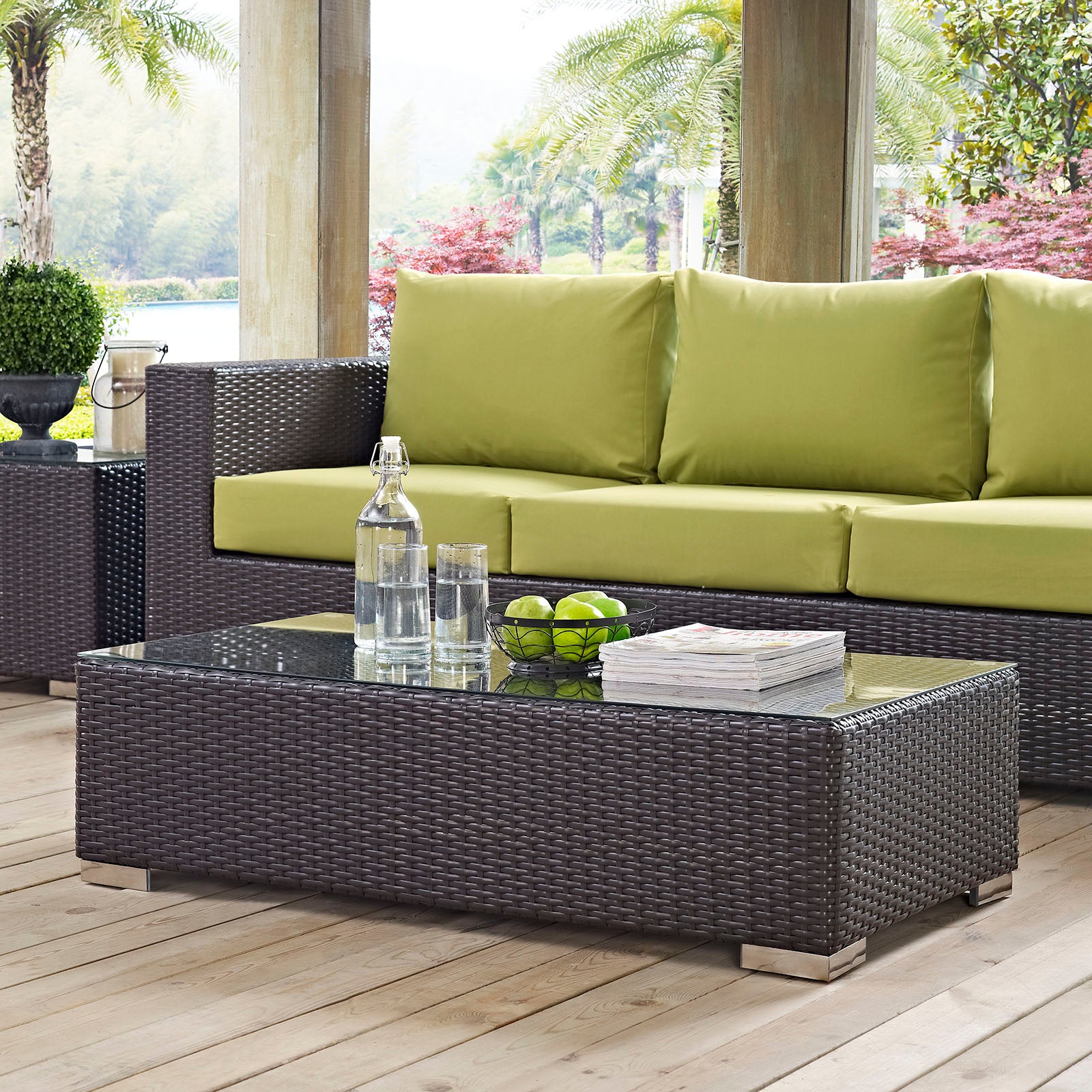 Modway Convene Outdoor Patio Coffee Table - EEI-1908 | Coffee Tables | Modishstore - 1