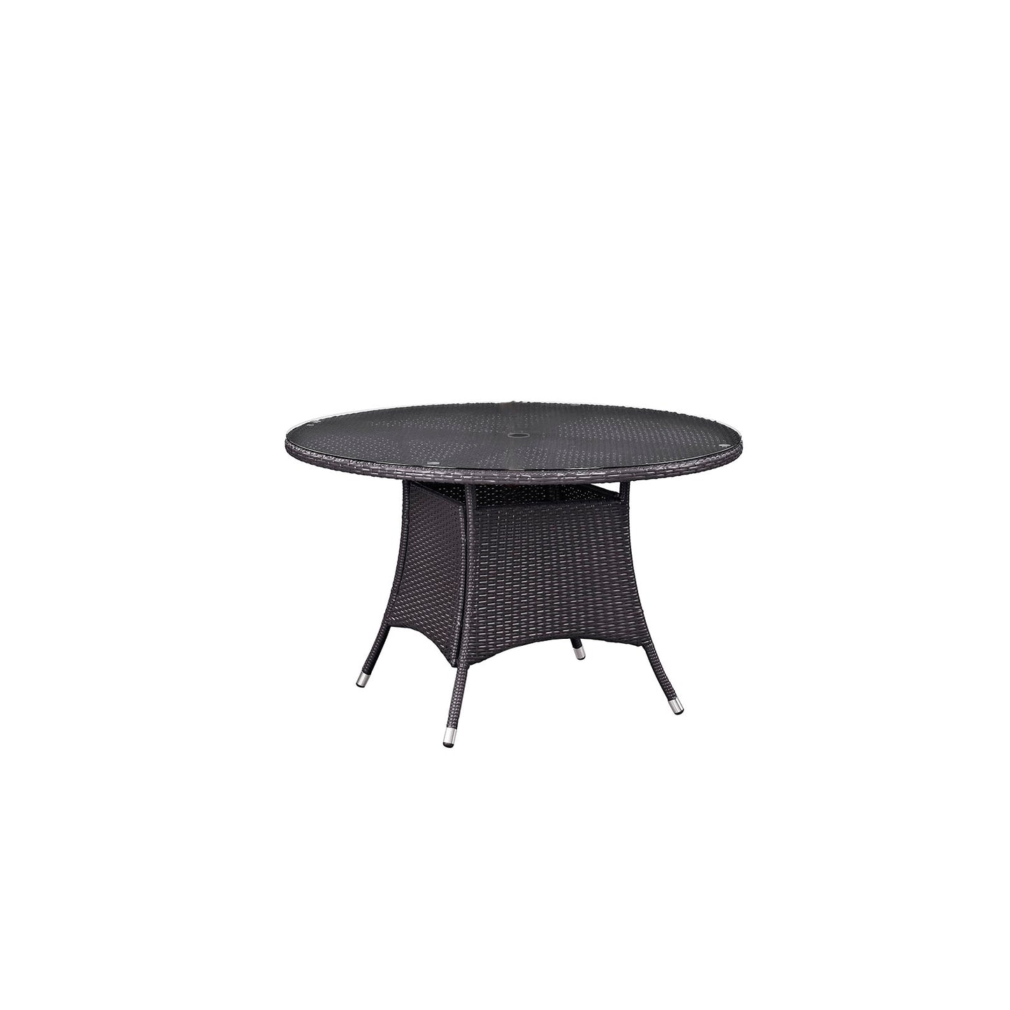 Modway Convene 47" Round Outdoor Patio Dining Table - Espresso | Outdoor Tables | Modishstore