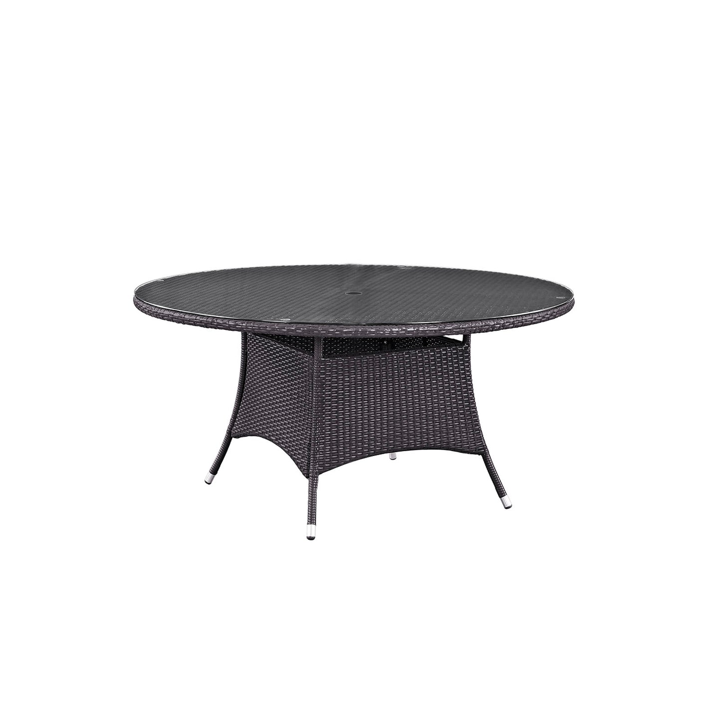 Modway Convene 59" Round Outdoor Patio Dining Table - Espresso - EEI-1918 | Outdoor Tables | Modishstore - 1