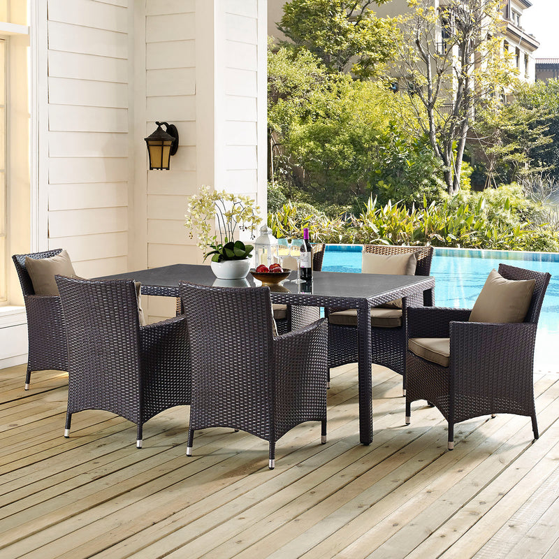 Modway Convene 70" Outdoor Patio Dining Table - Espresso - EEI-1919 | Outdoor Tables | Modishstore - 1