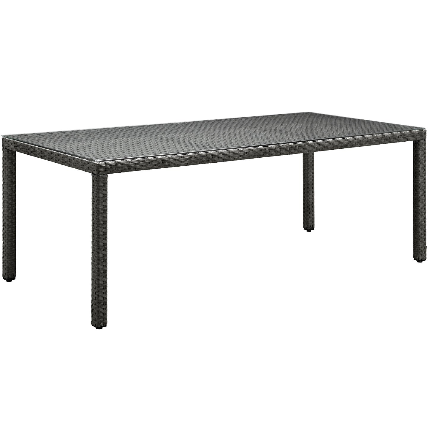 Modway Sojourn 82" Outdoor Patio Dining Table - Chocolate | Outdoor Tables | Modishstore-2