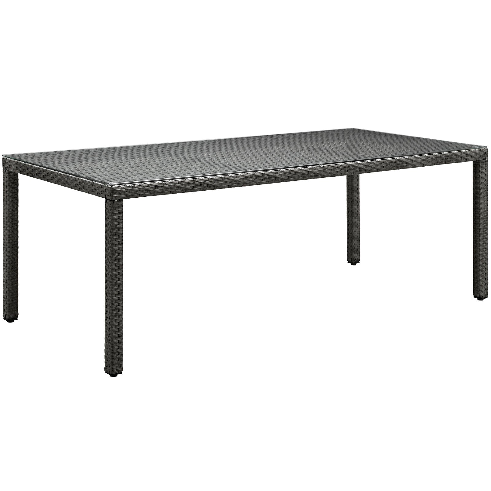 Modway Sojourn 82" Outdoor Patio Dining Table - Chocolate - EEI-1931 | Outdoor Tables | Modishstore - 2