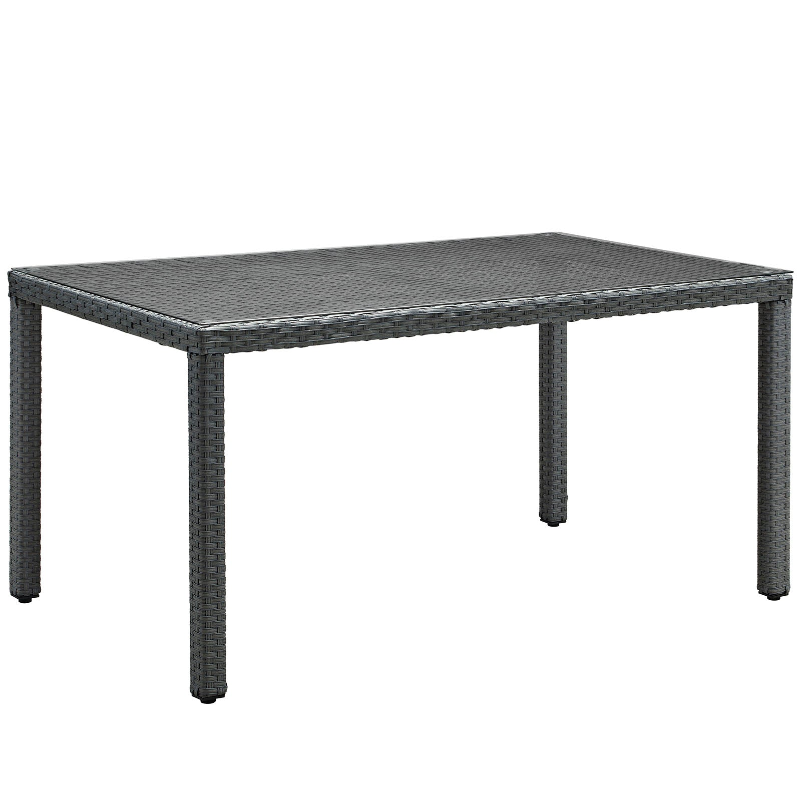 Modway Sojourn 59" Outdoor Patio Dining Table - Chocolate - EEI-1934 | Outdoor Tables | Modishstore - 2