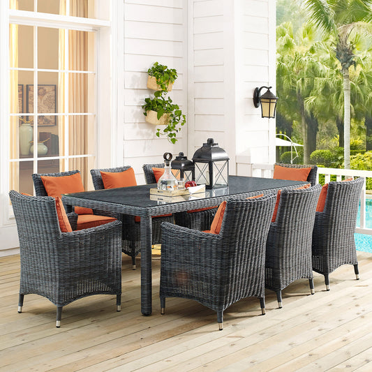 Modway Summon 83" Outdoor Patio Dining Table - Gray | Outdoor Tables | Modishstore