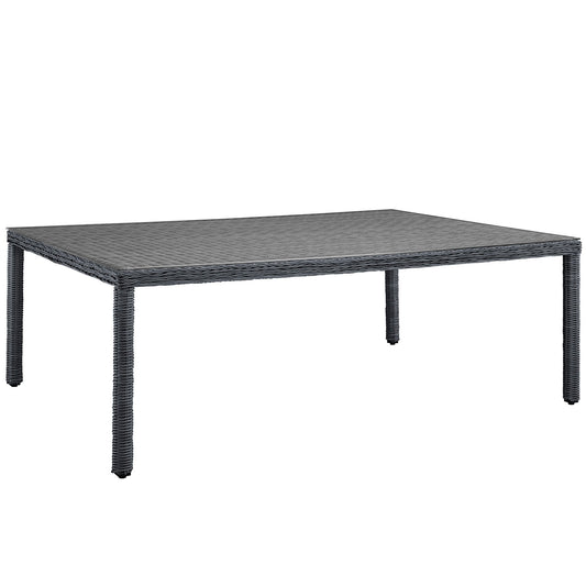 Modway Summon 90" Outdoor Patio Dining Table - Gray | Outdoor Tables | Modishstore