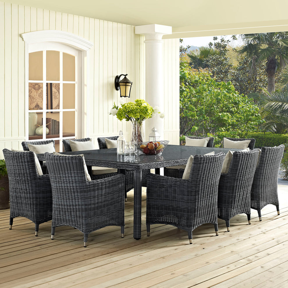 Modway Summon 90" Outdoor Patio Dining Table - Gray - EEI-1944 | Outdoor Tables | Modishstore - 2