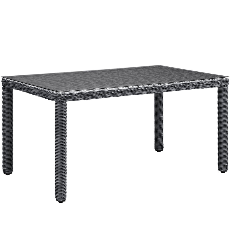 Modway Summon 59" Outdoor Patio Dining Table - Gray | Outdoor Tables | Modishstore