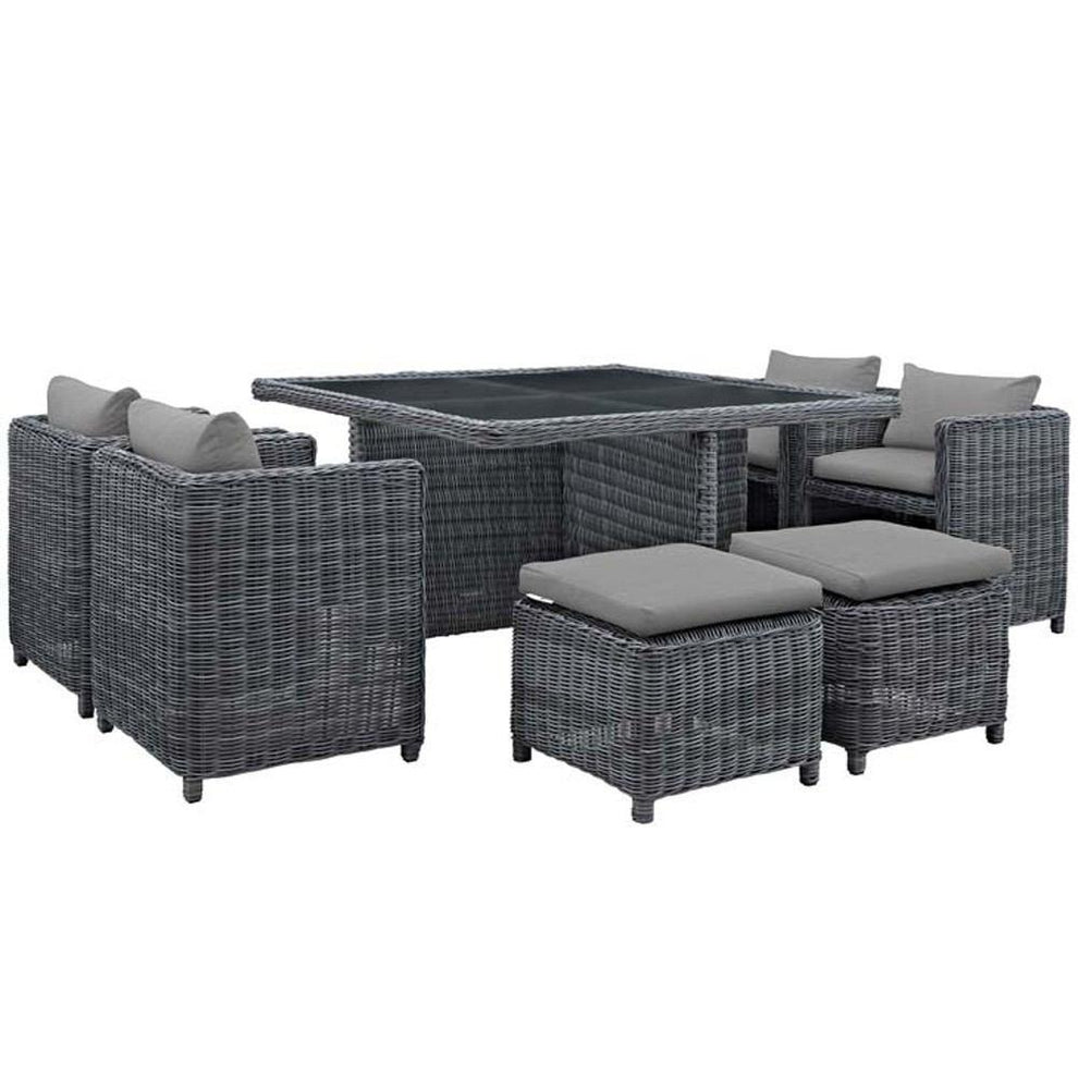 Modway Summon 9 Piece Outdoor Patio Dining Set - EEI-1947 | Outdoor Dining Sets | Modishstore - 16