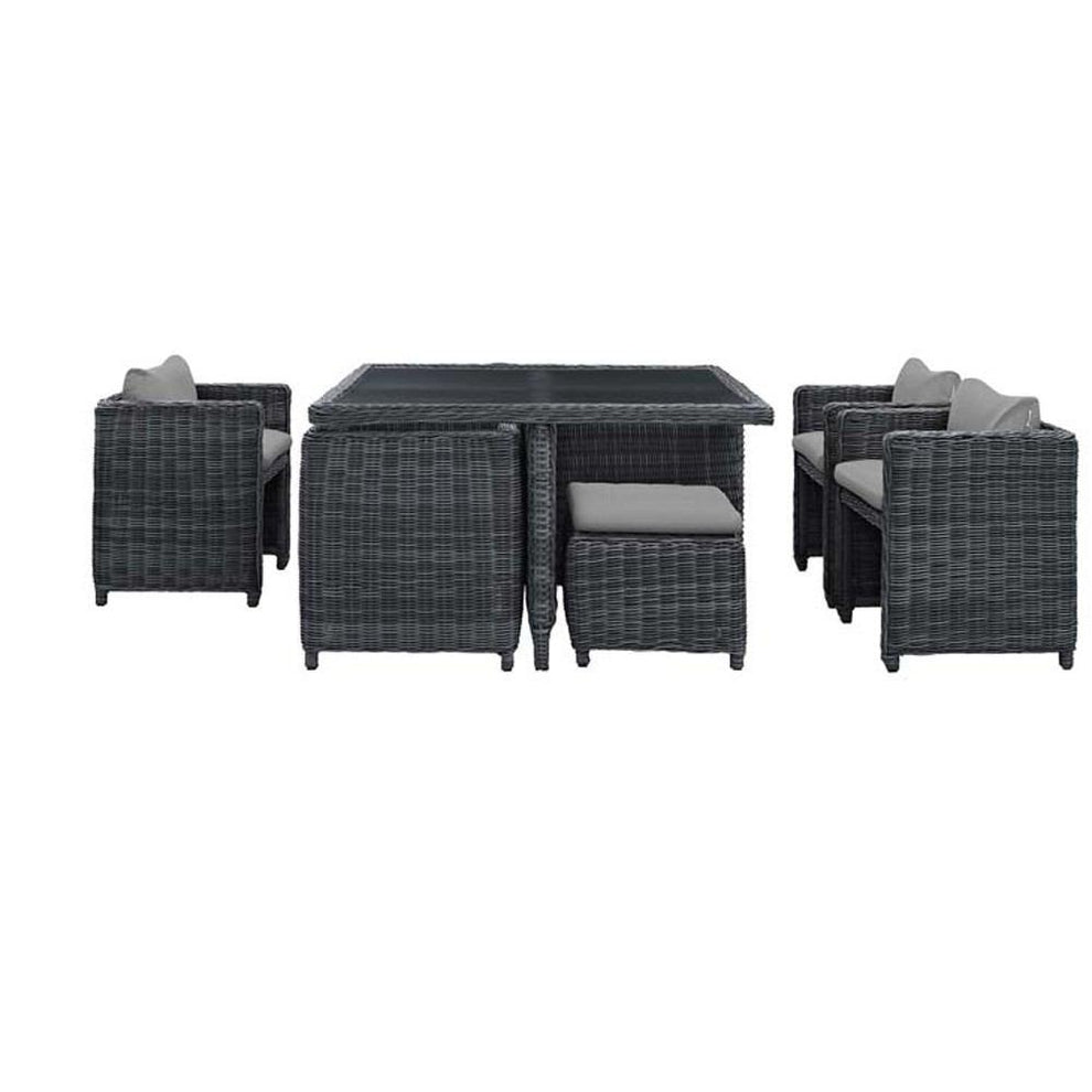 Modway Summon 9 Piece Outdoor Patio Dining Set - EEI-1947 | Outdoor Dining Sets | Modishstore - 14