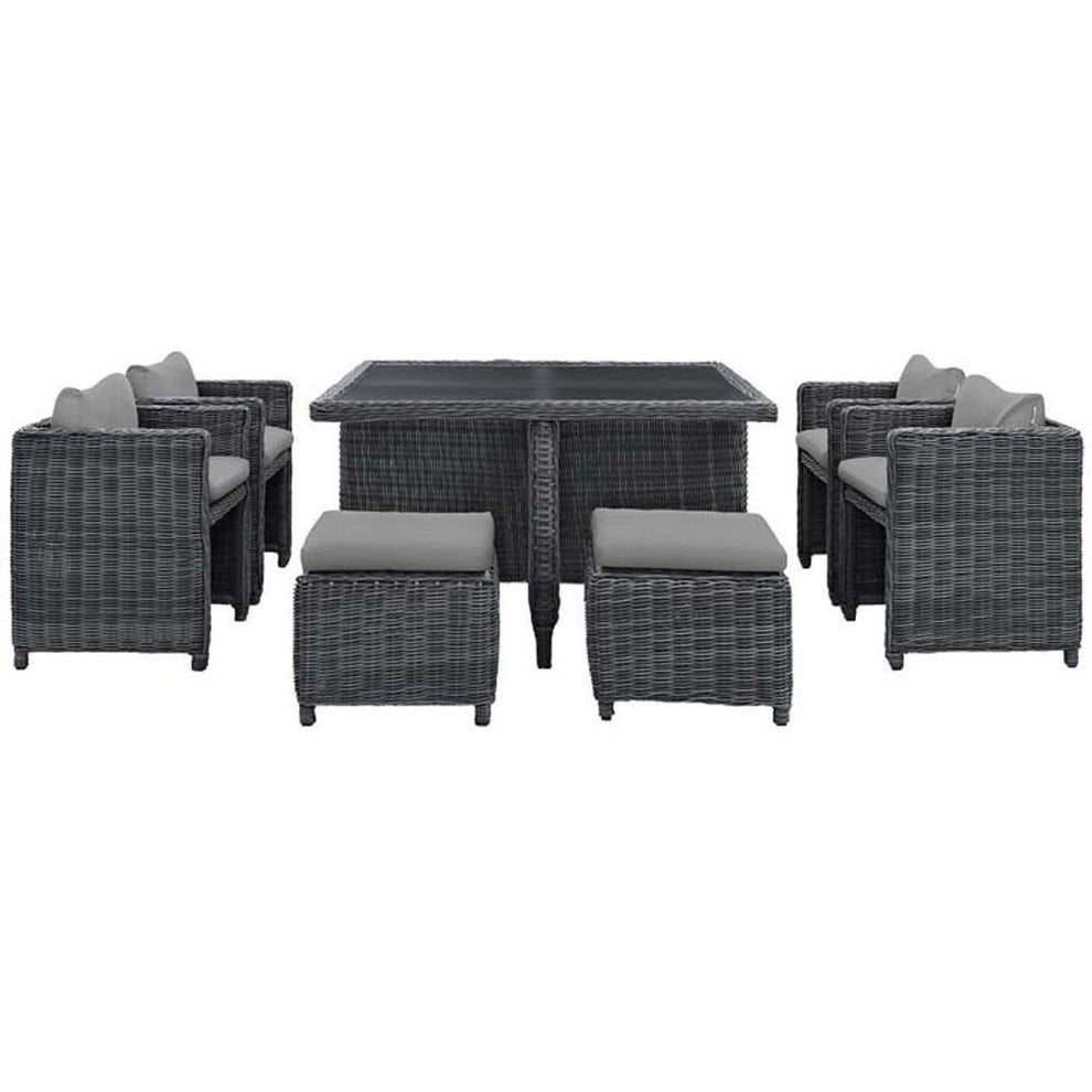 Modway Summon 9 Piece Outdoor Patio Dining Set - EEI-1947 | Outdoor Dining Sets | Modishstore - 12