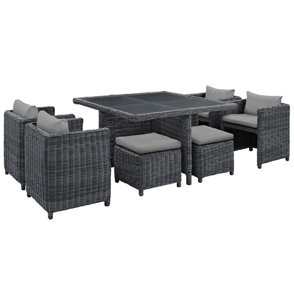 Modway Summon 9 Piece Outdoor Patio Dining Set - EEI-1947 | Outdoor Dining Sets | Modishstore - 13