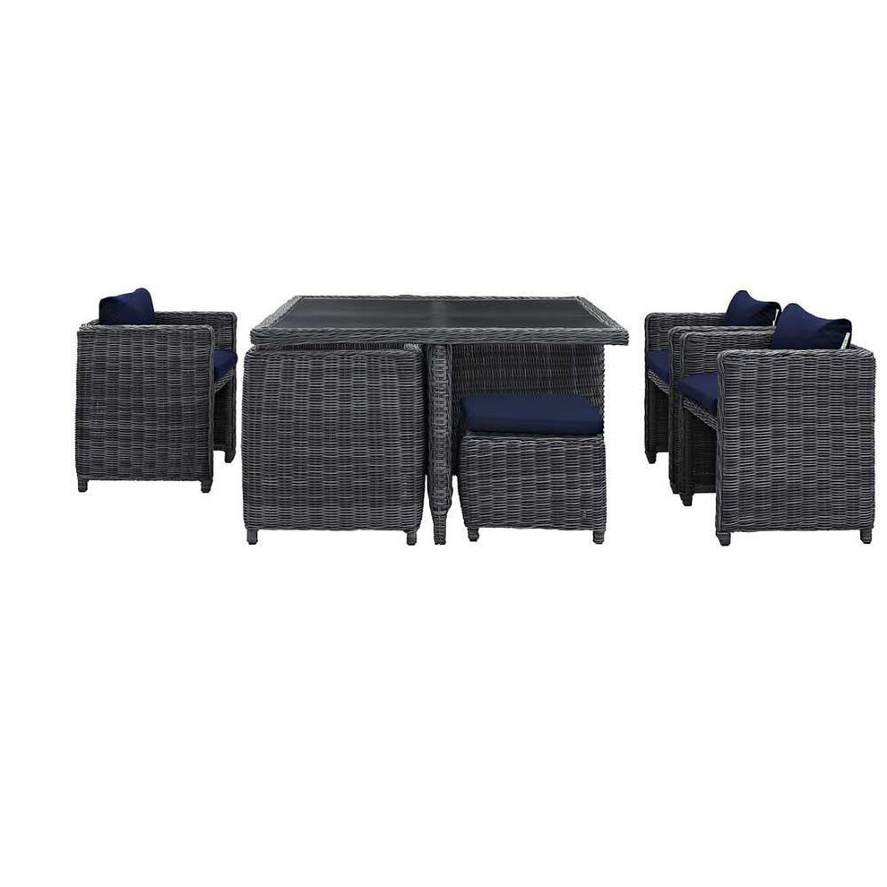 Modway Summon 9 Piece Outdoor Patio Dining Set - EEI-1947 | Outdoor Dining Sets | Modishstore - 6