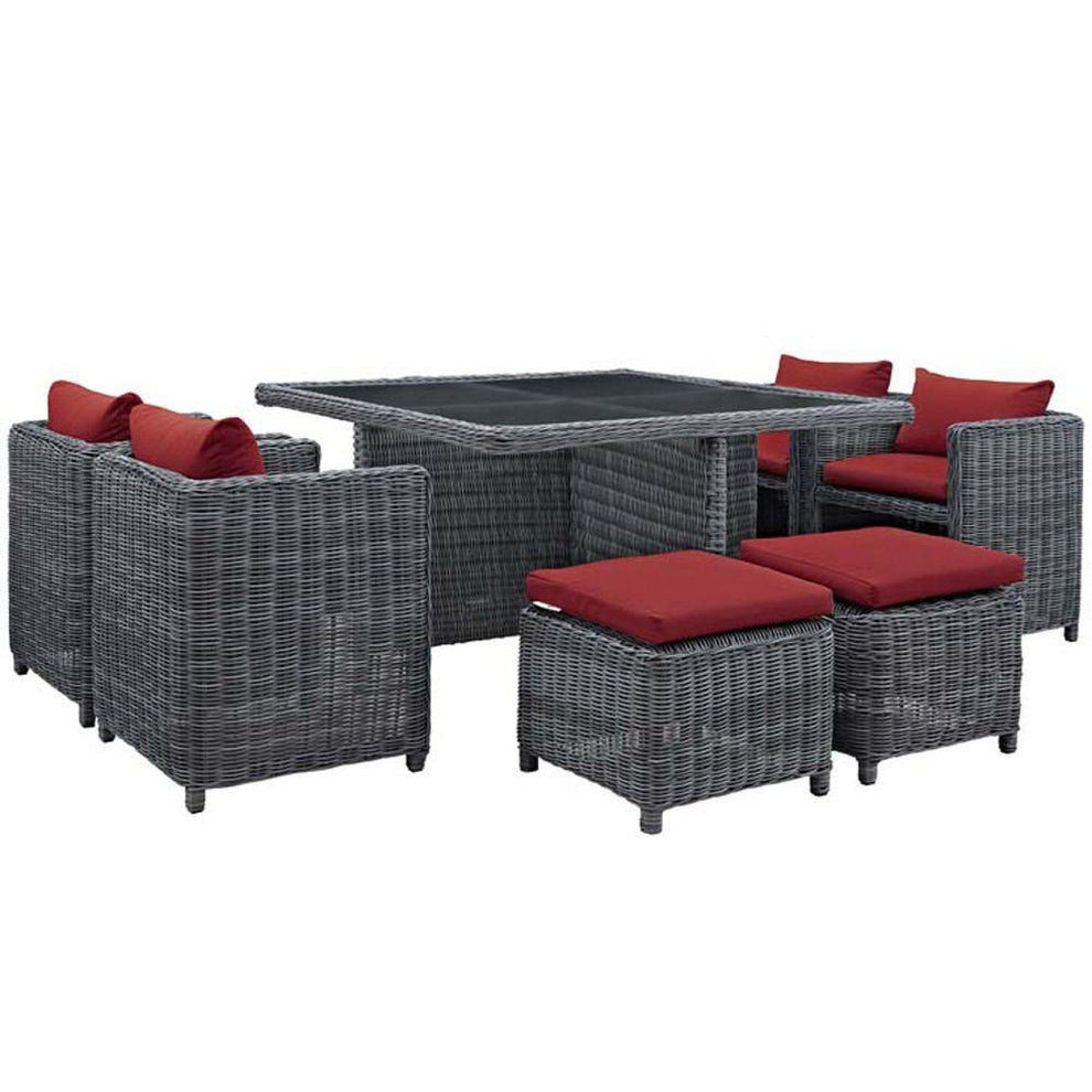 Modway Summon 9 Piece Outdoor Patio Dining Set - EEI-1947 | Outdoor Dining Sets | Modishstore - 19