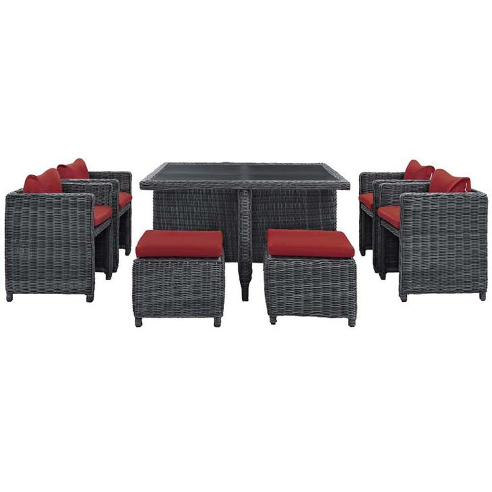 Modway Summon 9 Piece Outdoor Patio Dining Set - EEI-1947 | Outdoor Dining Sets | Modishstore - 21