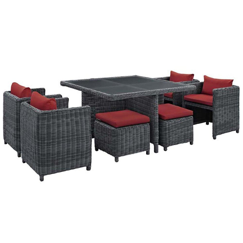 Modway Summon 9 Piece Outdoor Patio Dining Set - EEI-1947 | Outdoor Dining Sets | Modishstore - 17