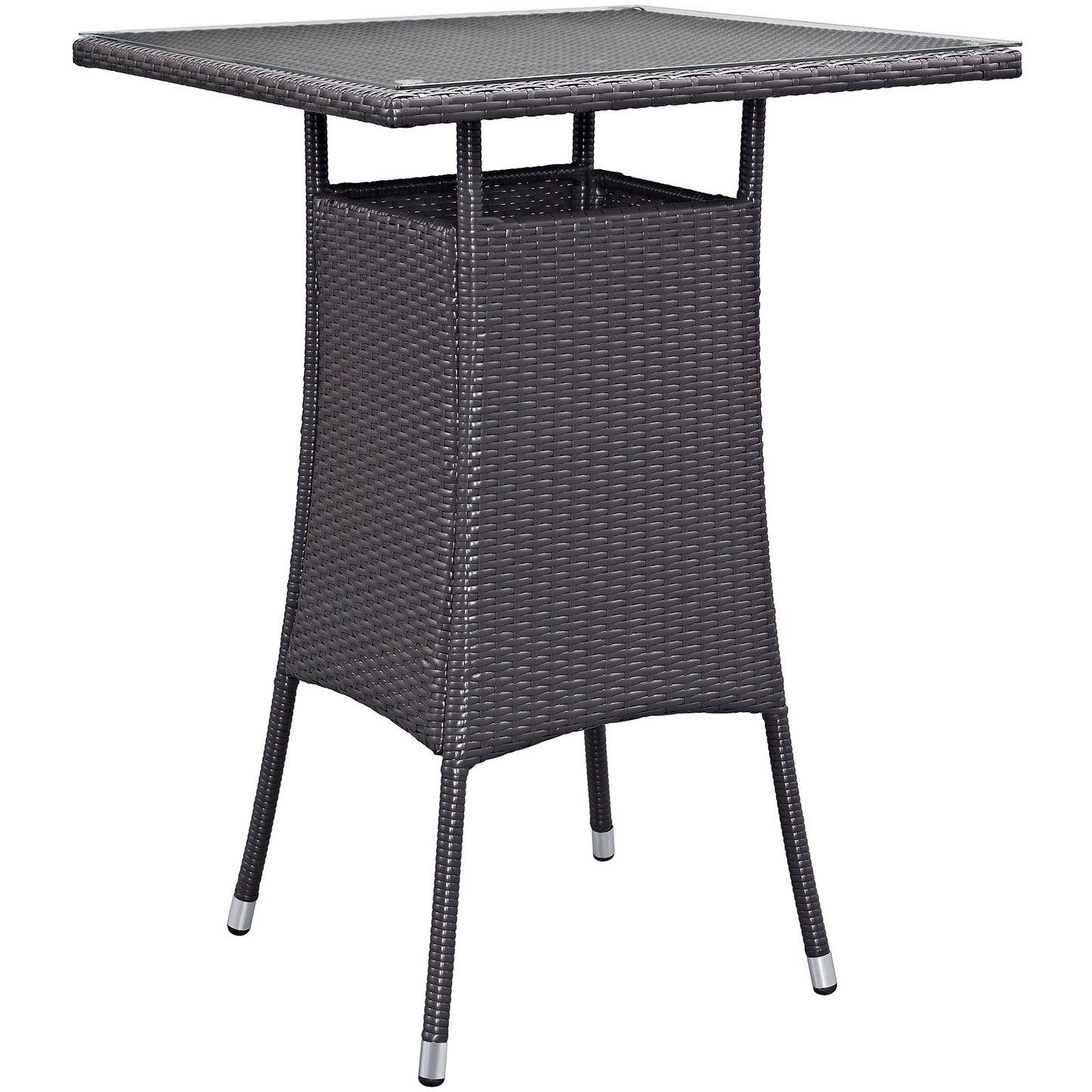 Modway Convene Small Outdoor Patio Bar Table - Espresso | Outdoor Tables | Modishstore