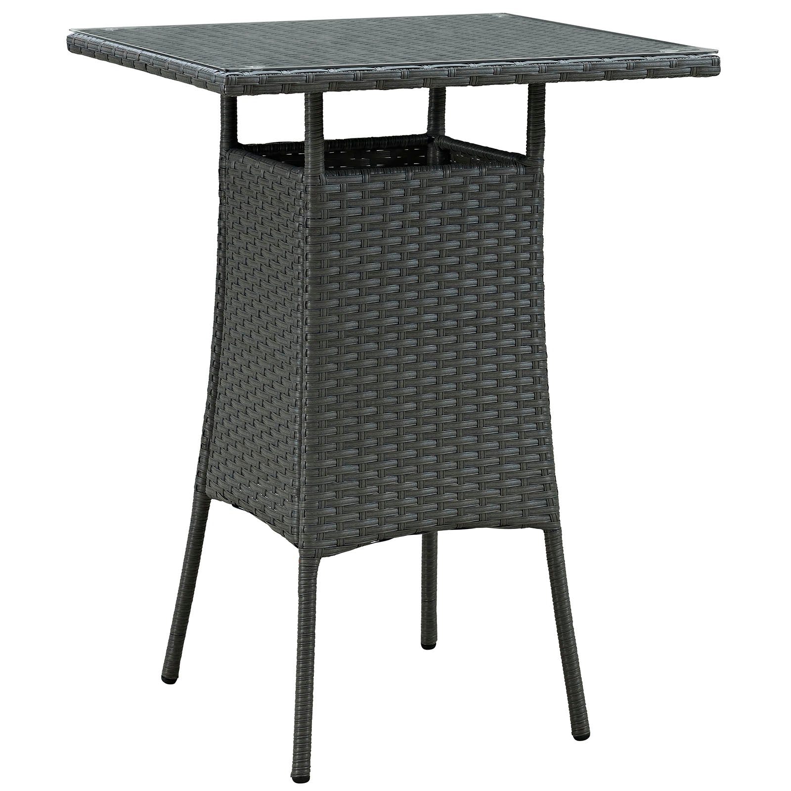 Modway Sojourn Small Outdoor Patio Bar Table - Chocolate | Outdoor Tables | Modishstore