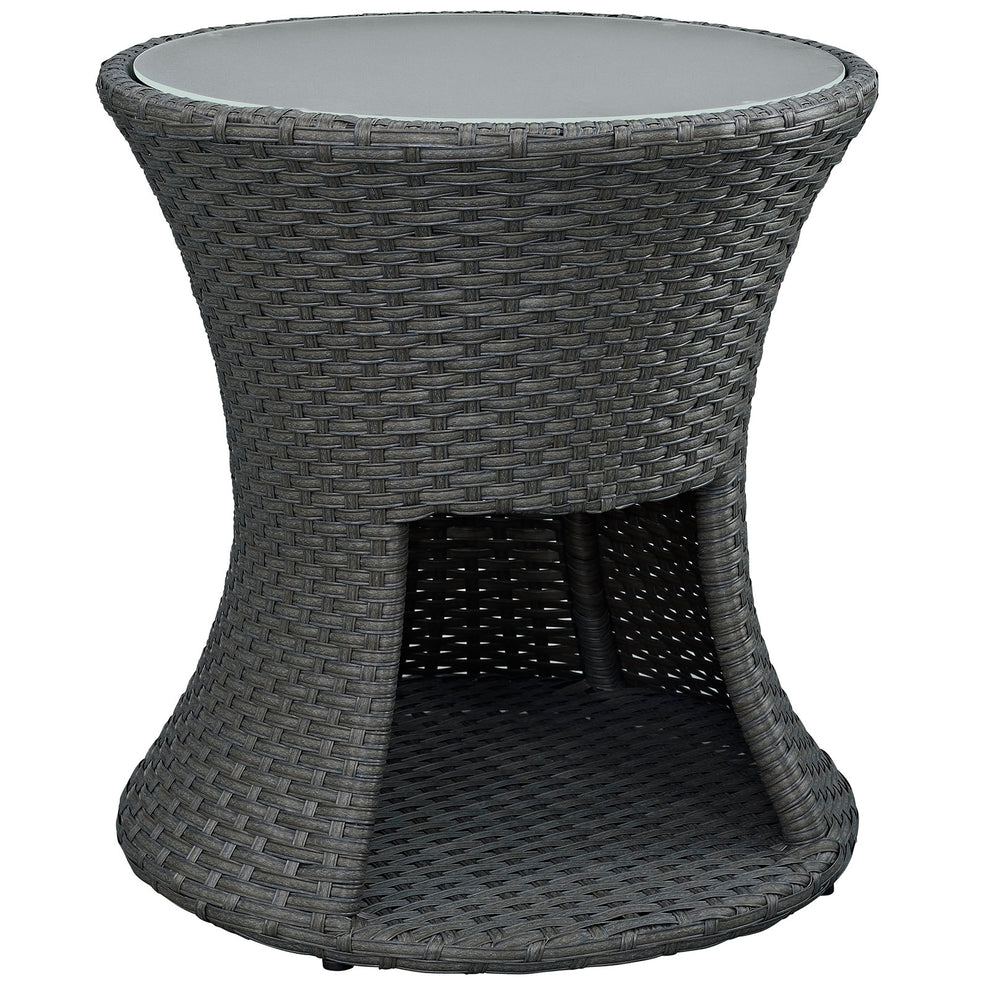 Modway Sojourn Outdoor Patio Side Table - Chocolate - EEI-1980 | Outdoor Tables | Modishstore - 2