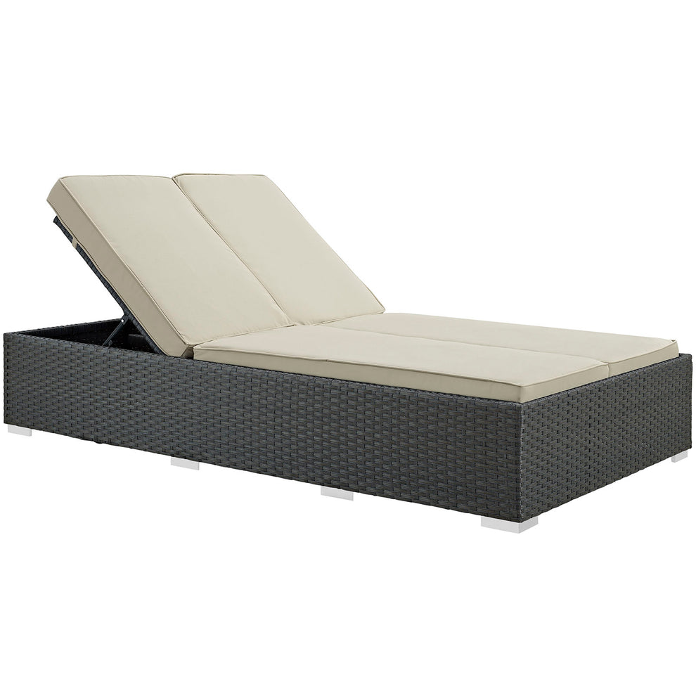 Modway Sojourn Outdoor Patio Double Chaise - EEI-1983 | Outdoor Recliners & Lounge Chairs | Modishstore - 1