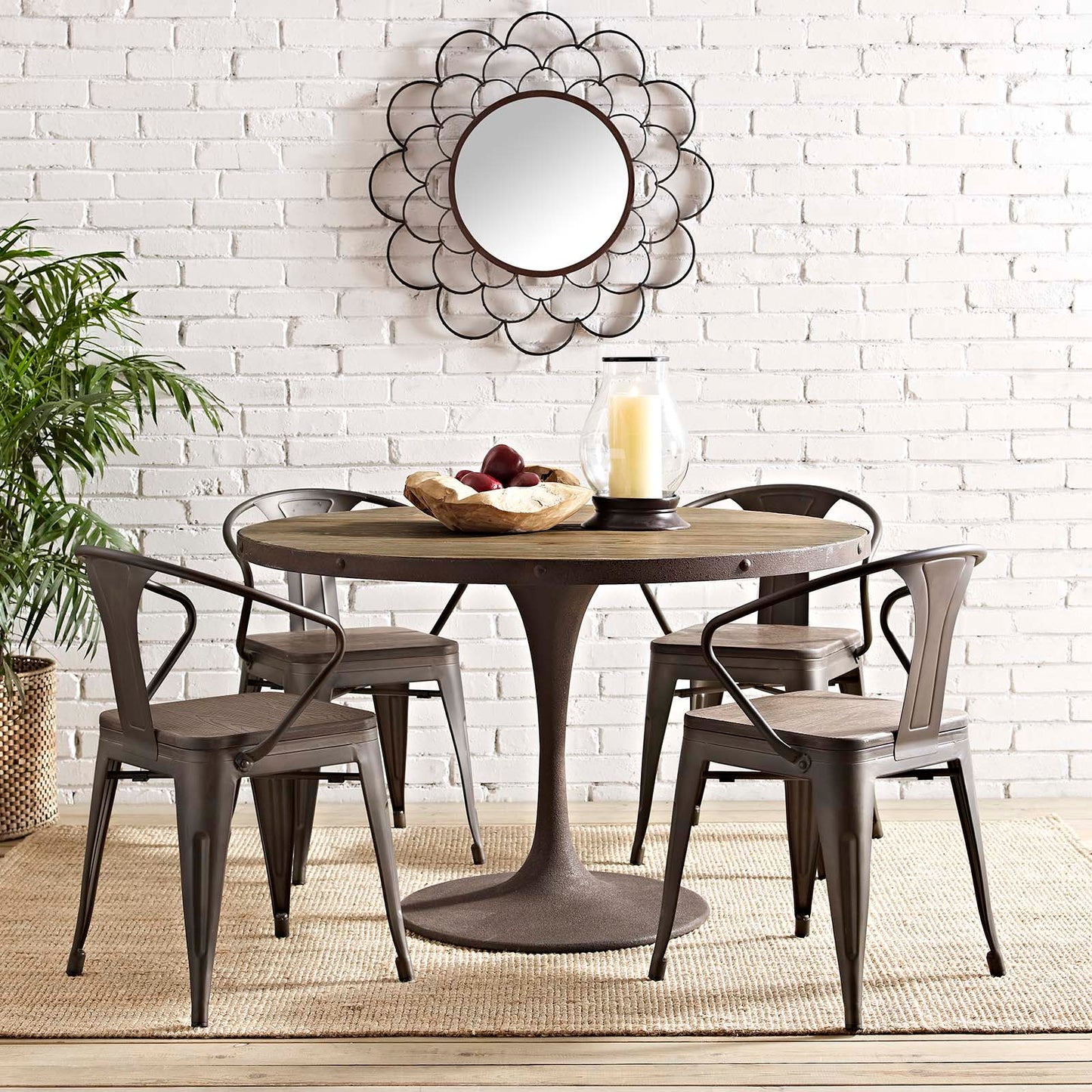 Drive 48" Round Wood Top Dining Table By Modway - EEI-2004 | Dining Tables | Modishstore