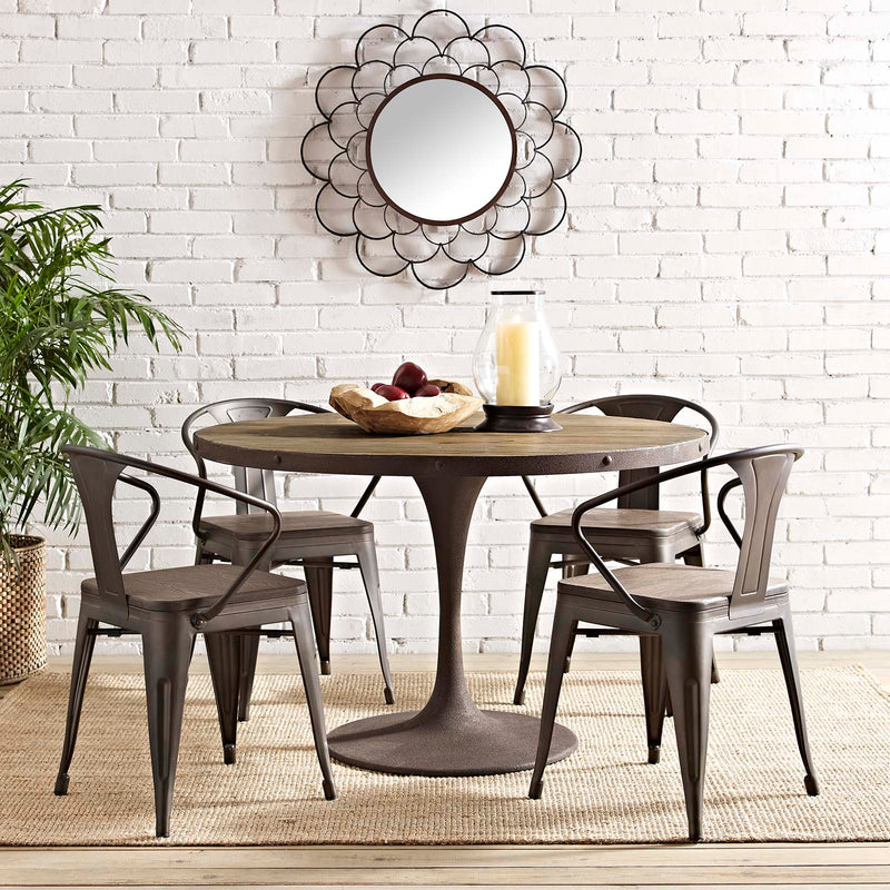 Drive 48" Round Wood Top Dining Table By Modway - EEI-2004 | Dining Tables | Modishstore - 1