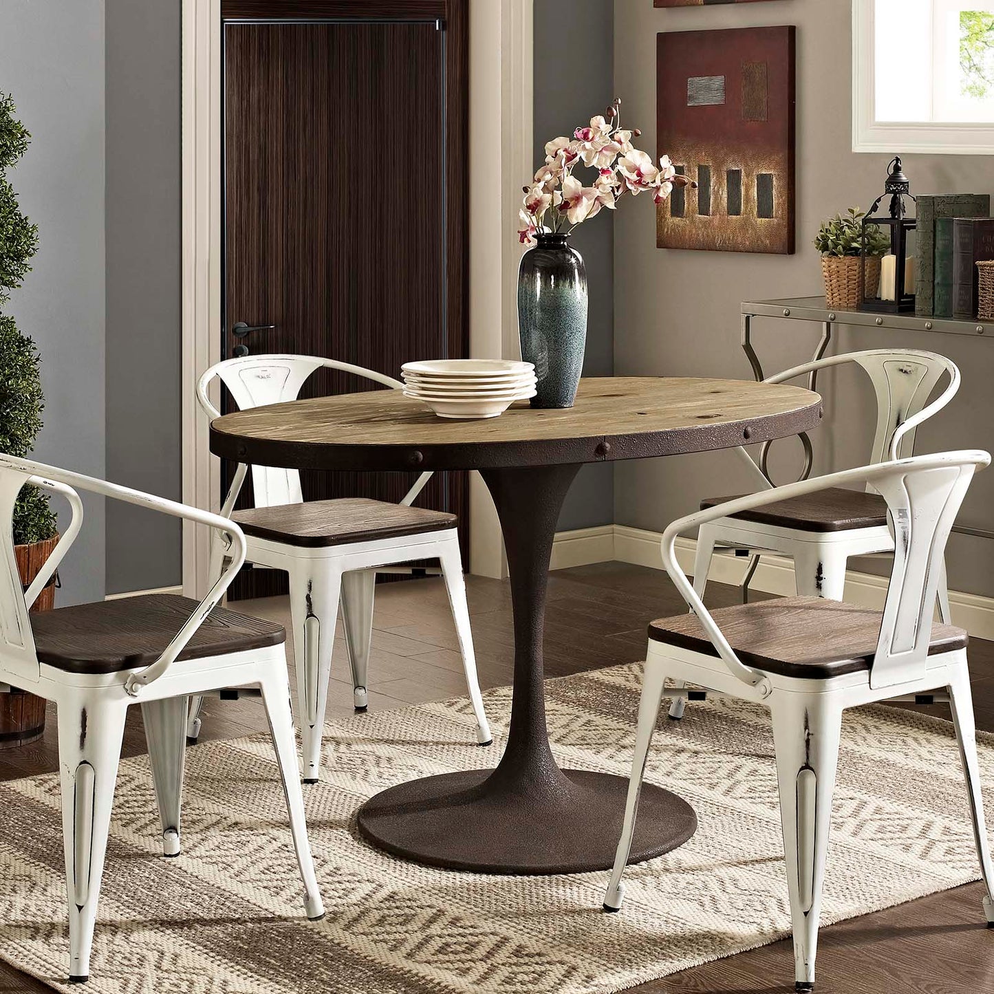 Drive 47" Oval Wood Top Dining Table By Modway - EEI-2009 | Dining Tables | Modishstore - 1