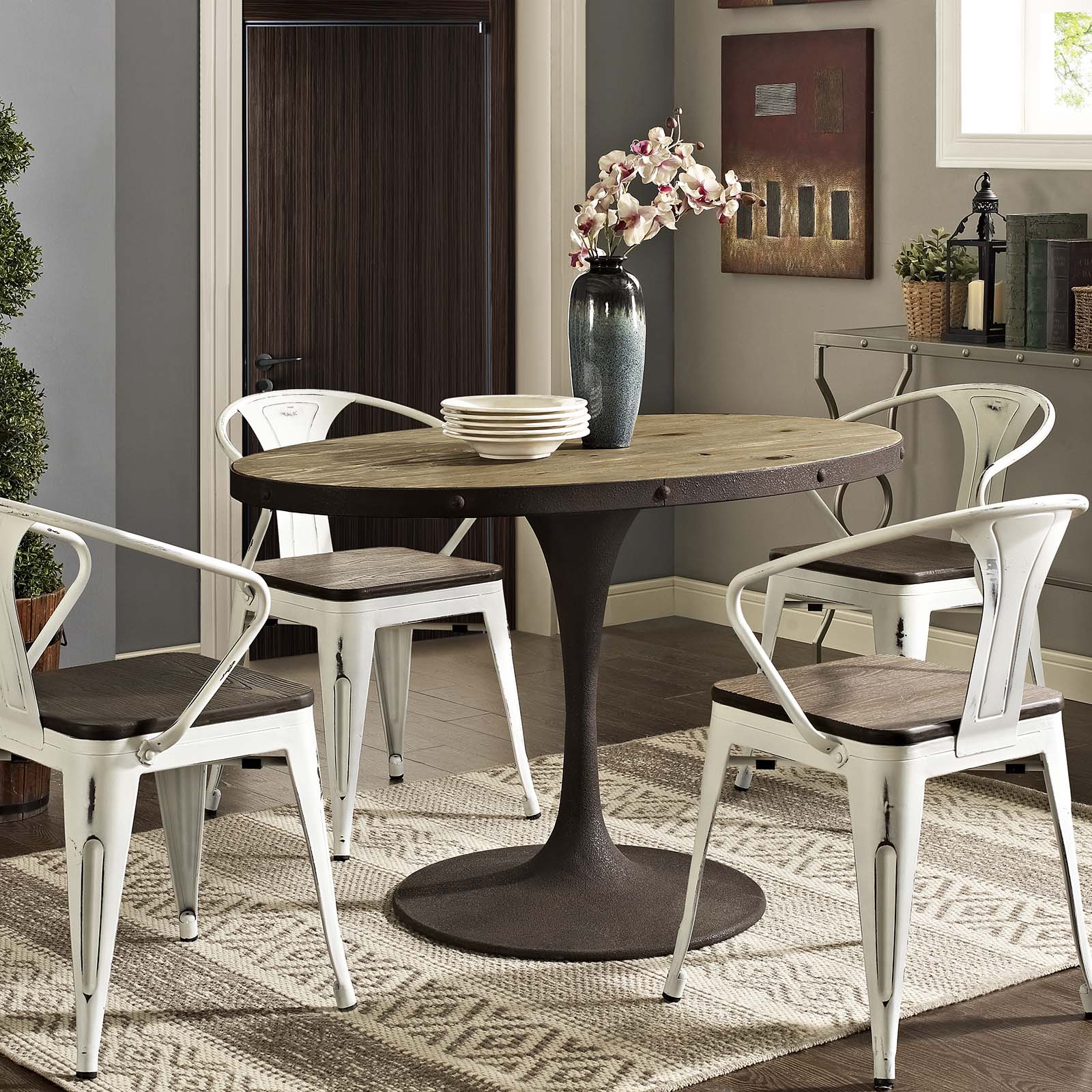 Drive 47" Oval Wood Top Dining Table By Modway - EEI-2009 | Dining Tables | Modishstore - 1