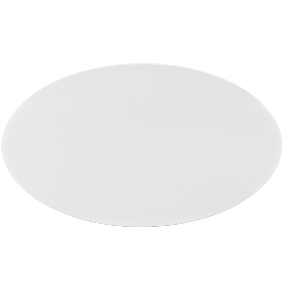 Modway Lippa 48" Oval-Shaped Wood Top Coffee Table in White - EEI-2018 | Coffee Tables | Modishstore - 5