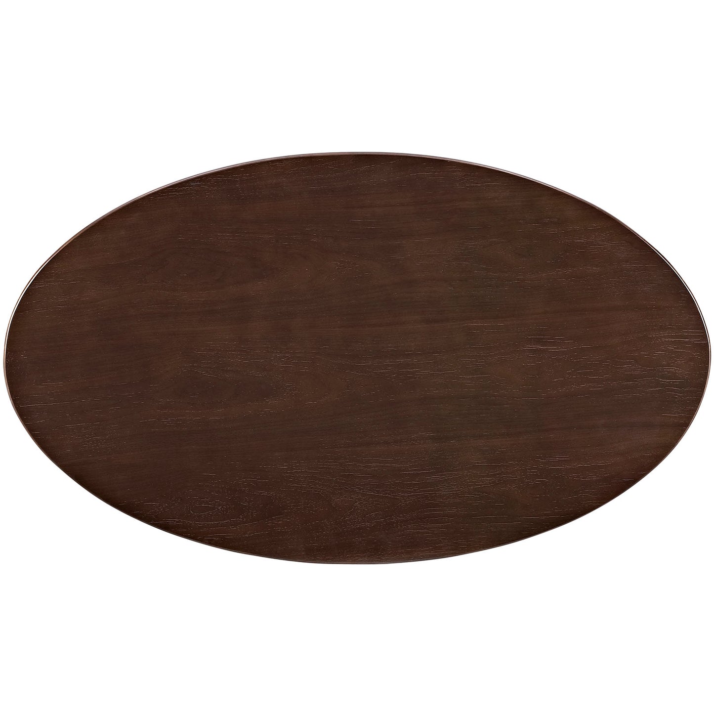 Modway Lippa 48" Oval-Shaped Walnut Top Coffee Table in Walnut | Coffee Tables | Modishstore-5