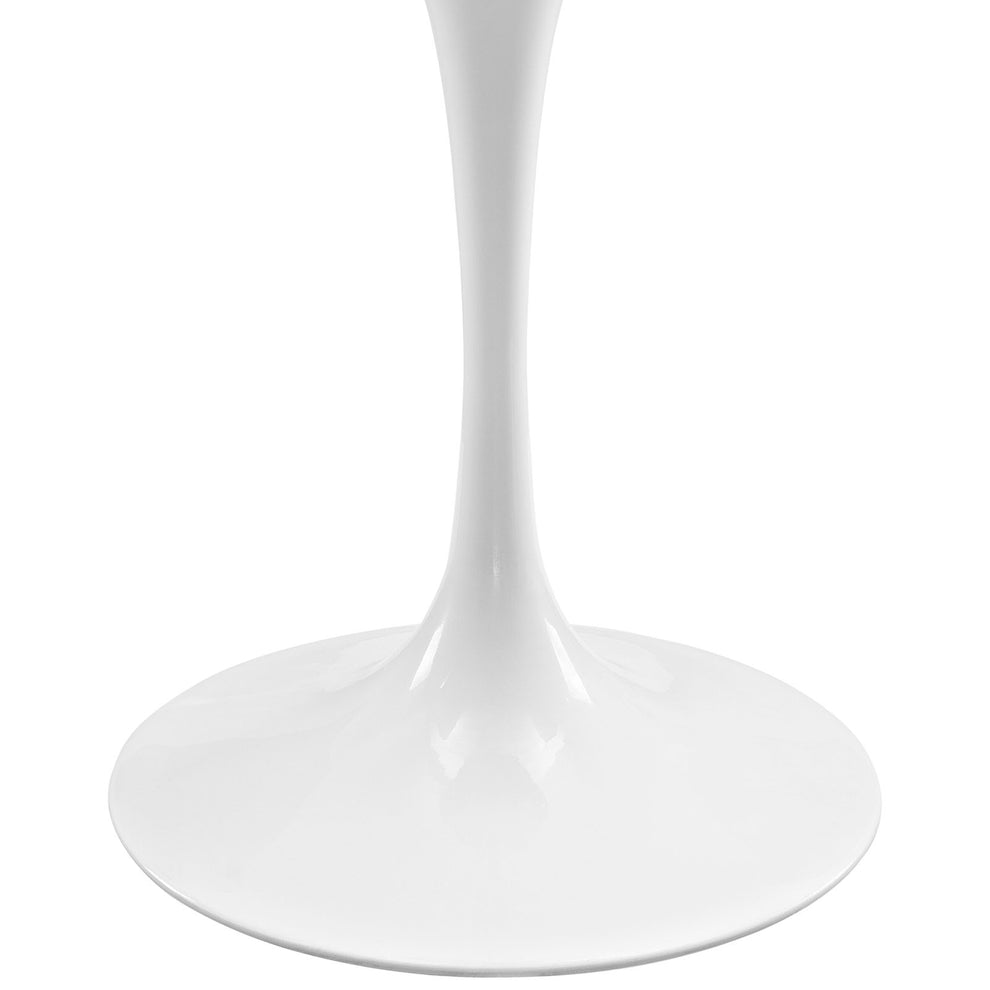 Modway Lippa 48" Oval Artificial Marble Dining Table in White - EEI-2021 | Dining Tables | Modishstore - 4