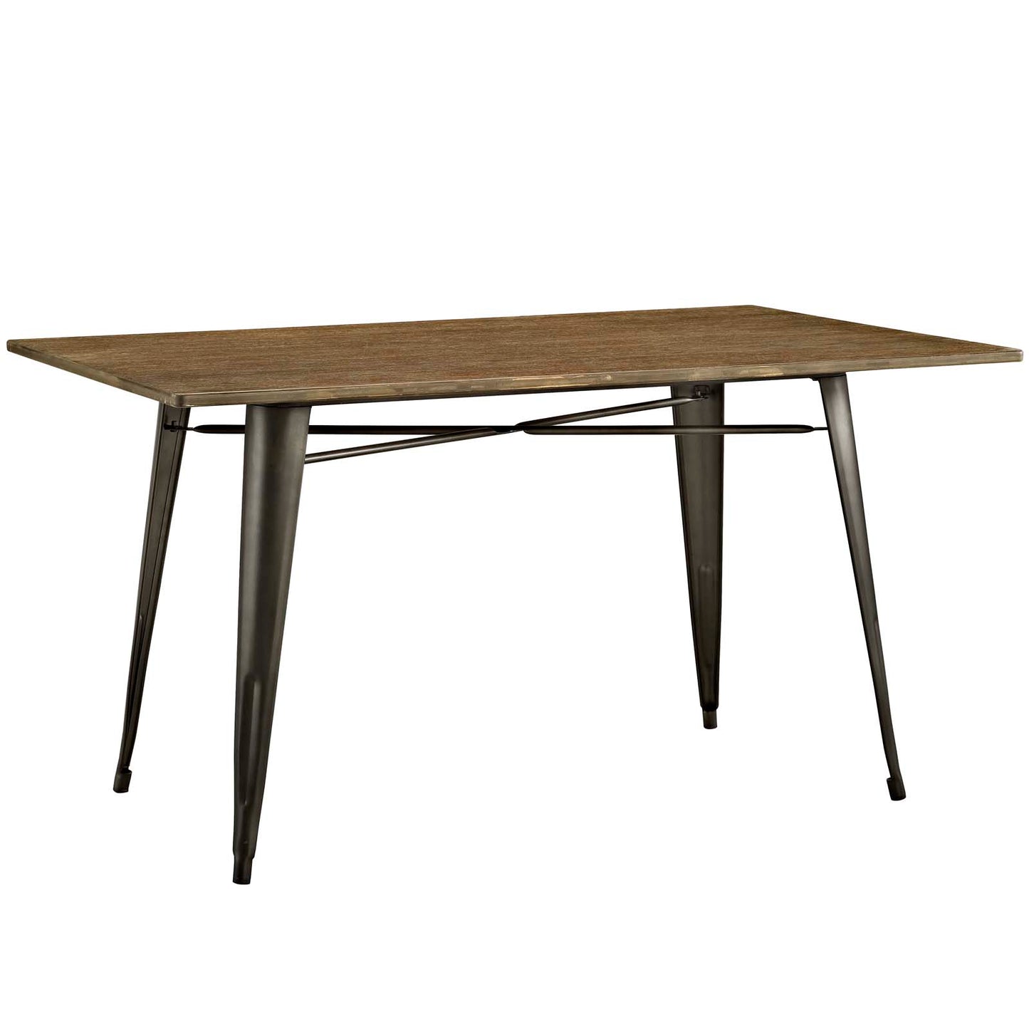 Modway Alacrity 59" Rectangle Wood Dining Table - Brown | Dining Tables | Modishstore-4