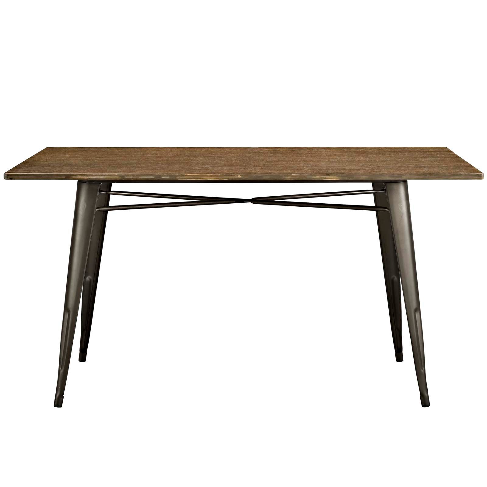 Modway Alacrity 59" Rectangle Wood Dining Table - Brown | Dining Tables | Modishstore-3