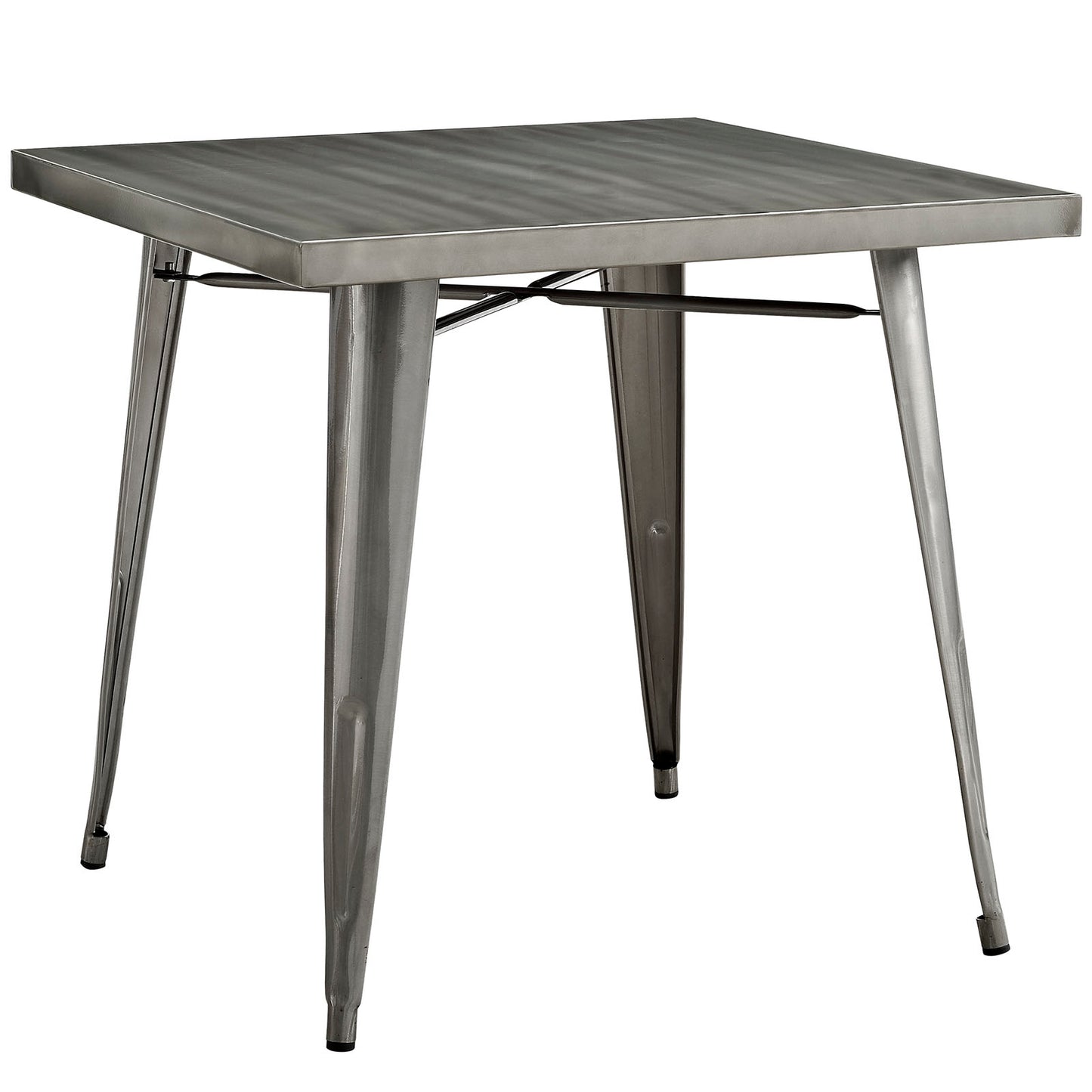 Modway Alacrity Square Metal Dining Table - Gunmetal | Dining Tables | Modishstore-3