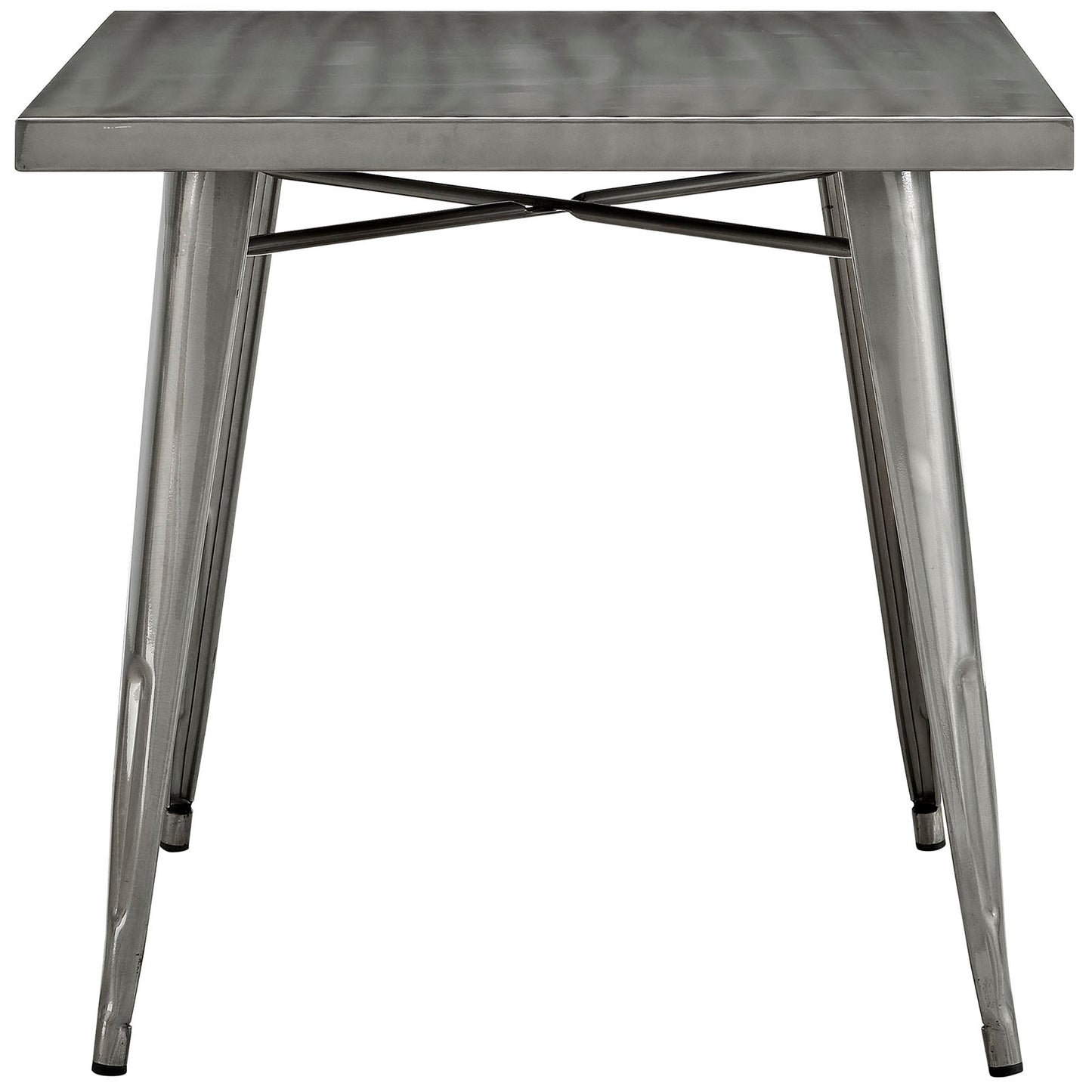 Modway Alacrity Square Metal Dining Table - Gunmetal | Dining Tables | Modishstore-2
