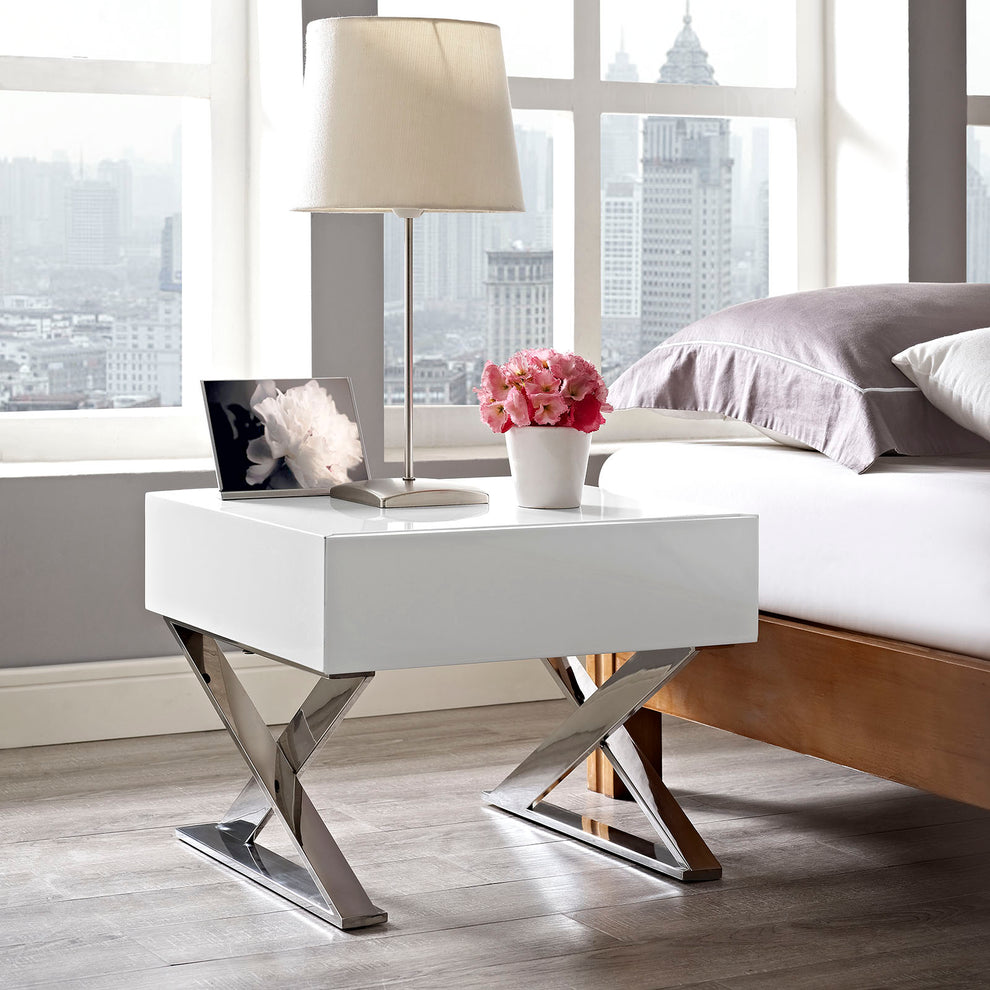 Modway Sector Nightstand - White - EEI-2049 | Nightstands | Modishstore - 4