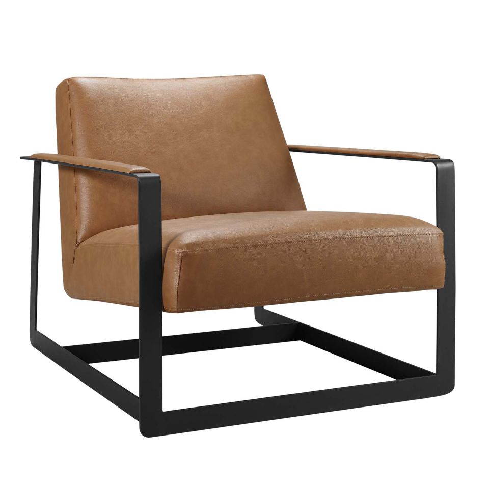 Modway Seg Vegan Leather Upholstered Vinyl Accent Chair - EEI-2075 | Accent Chairs | Modishstore - 2